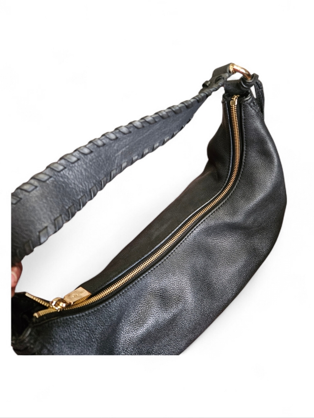 Michael Kors Lauryn Large Hobo Shoulder Bag - Black Leather ~ EUC - Picture 4 of 8
